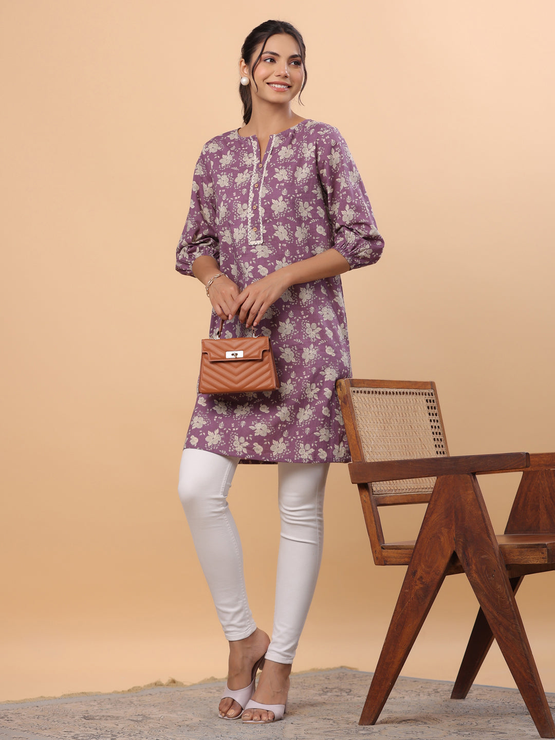 Purple-Cotton-Floral-Printed-Tunic