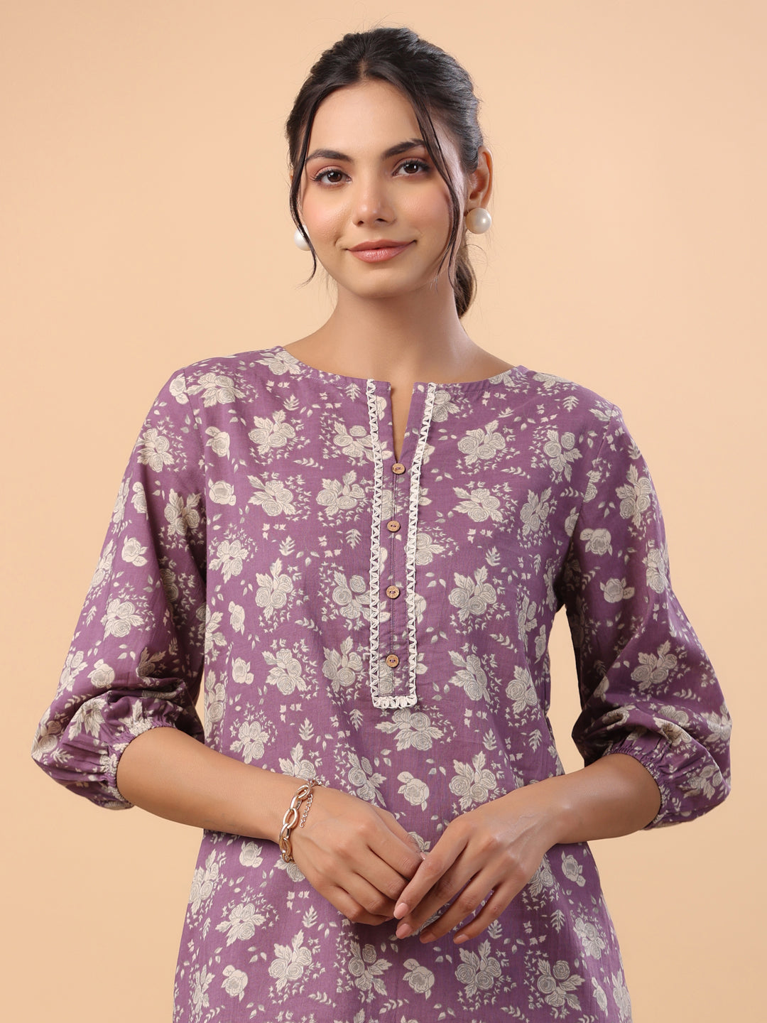 Purple-Cotton-Floral-Printed-Tunic