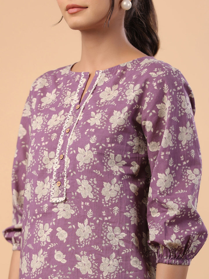 Purple-Cotton-Floral-Printed-Tunic