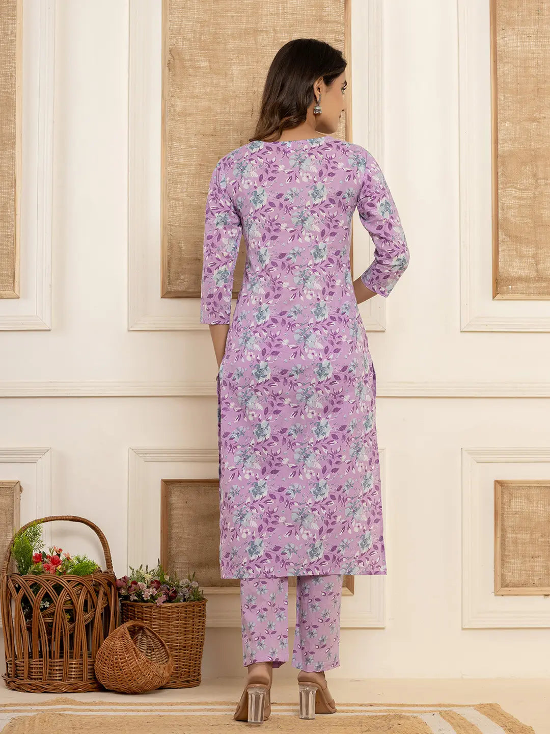 Purple-Cotton-Floral-Print-Straight-3-Piece-Kurta-Set