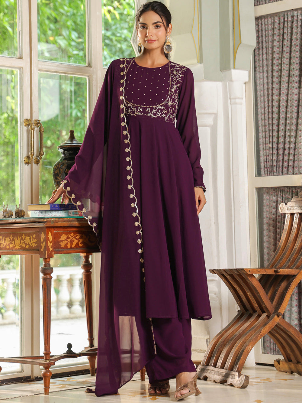 Purple-Georgette-Embroidered-Anarakali-Set