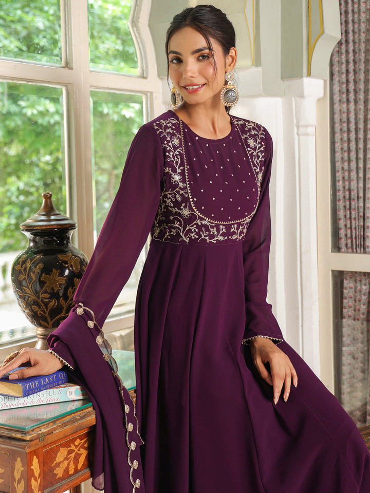 Purple-Georgette-Embroidered-Anarakali-Set