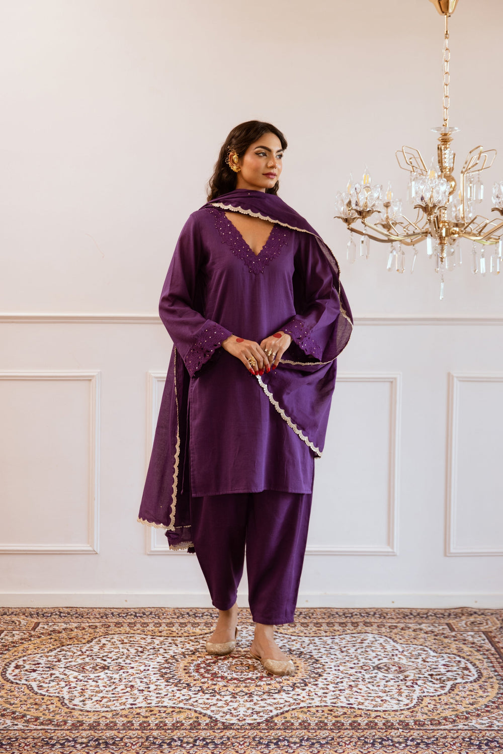 Purple-Mulmul-Embroidered-Straight-3-piece-Kurta-Set