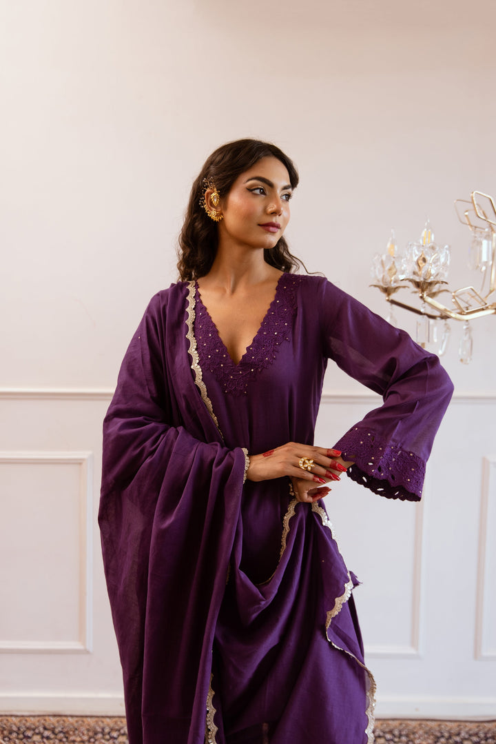 Purple-Mulmul-Embroidered-Straight-3-piece-Kurta-Set