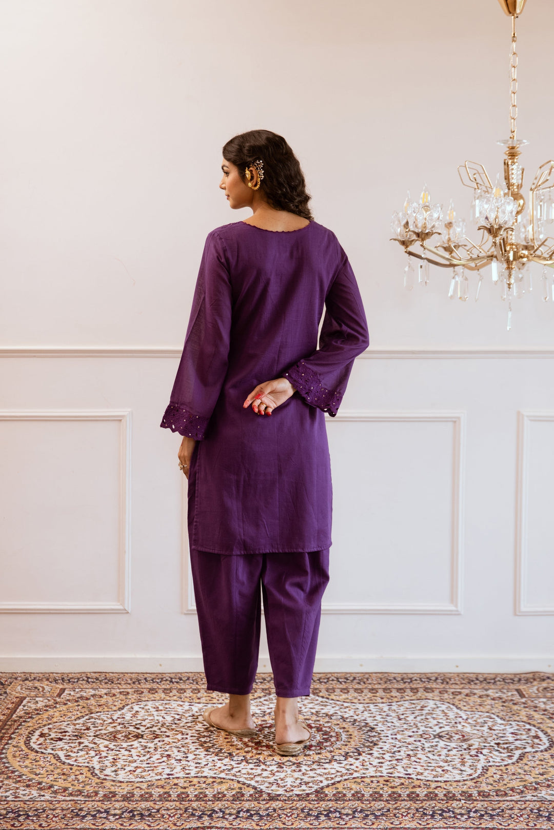 Purple-Mulmul-Embroidered-Straight-3-piece-Kurta-Set