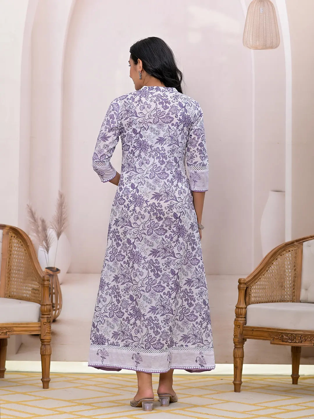 Purple-Cotton-Resham-Embroidery-Cotton-A-Liine-Maxi-Dress