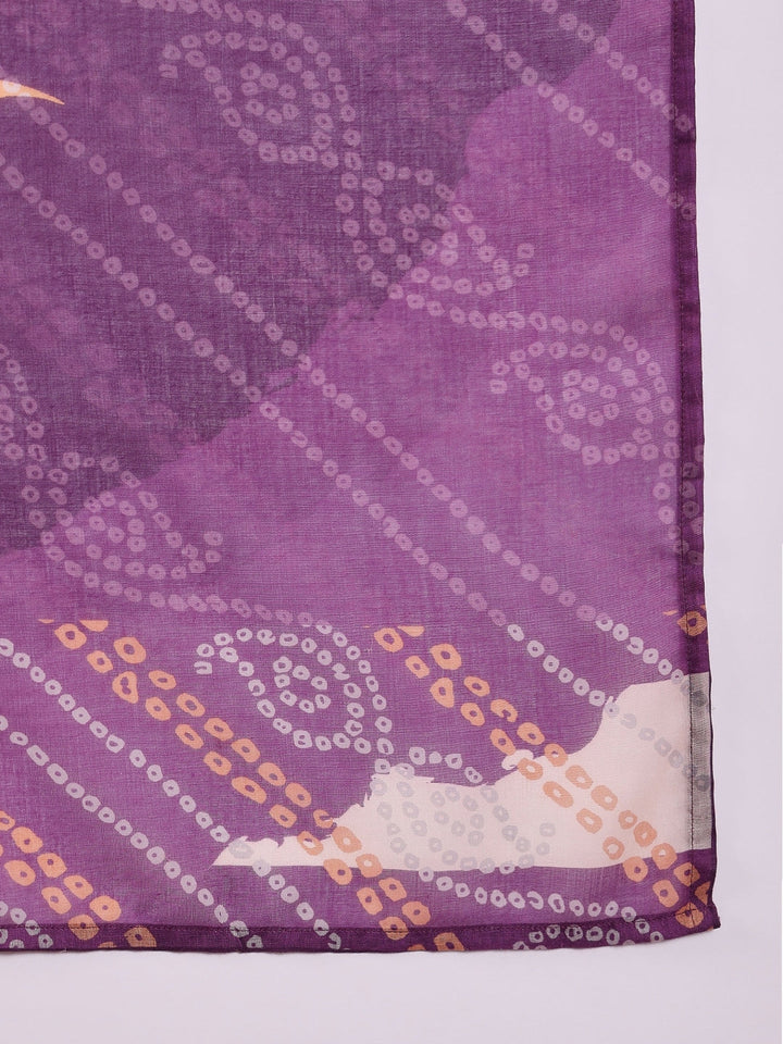 Purple-Silk-Blend-Floral-Print-3-Piece-Kurta-Set