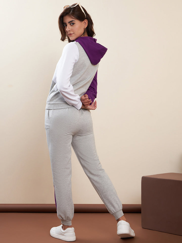 Purple-&-Grey-Fleece-Color-Blocked-Tracksuit-Set