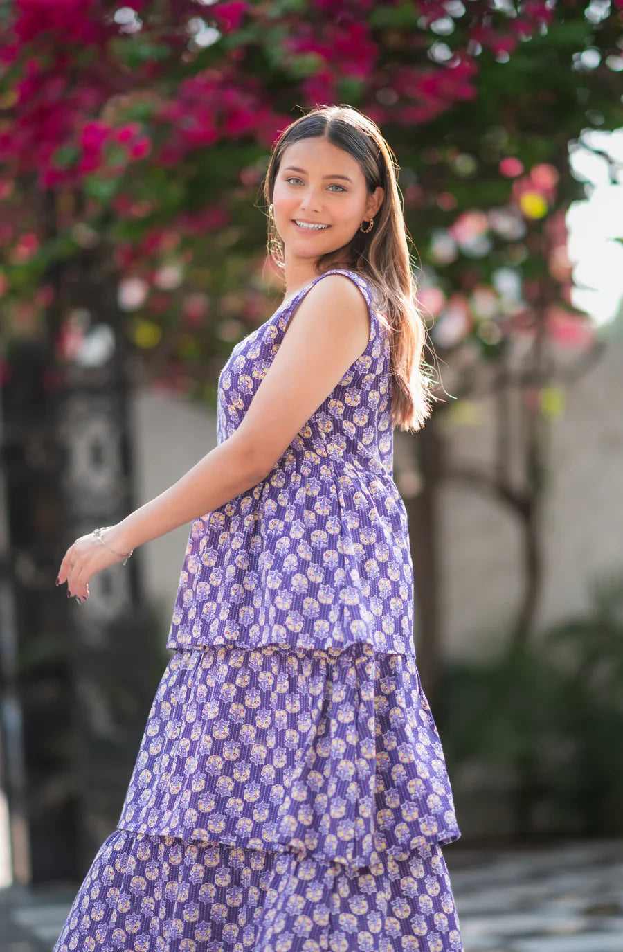 Purple-Cotton-Kantha-Dress