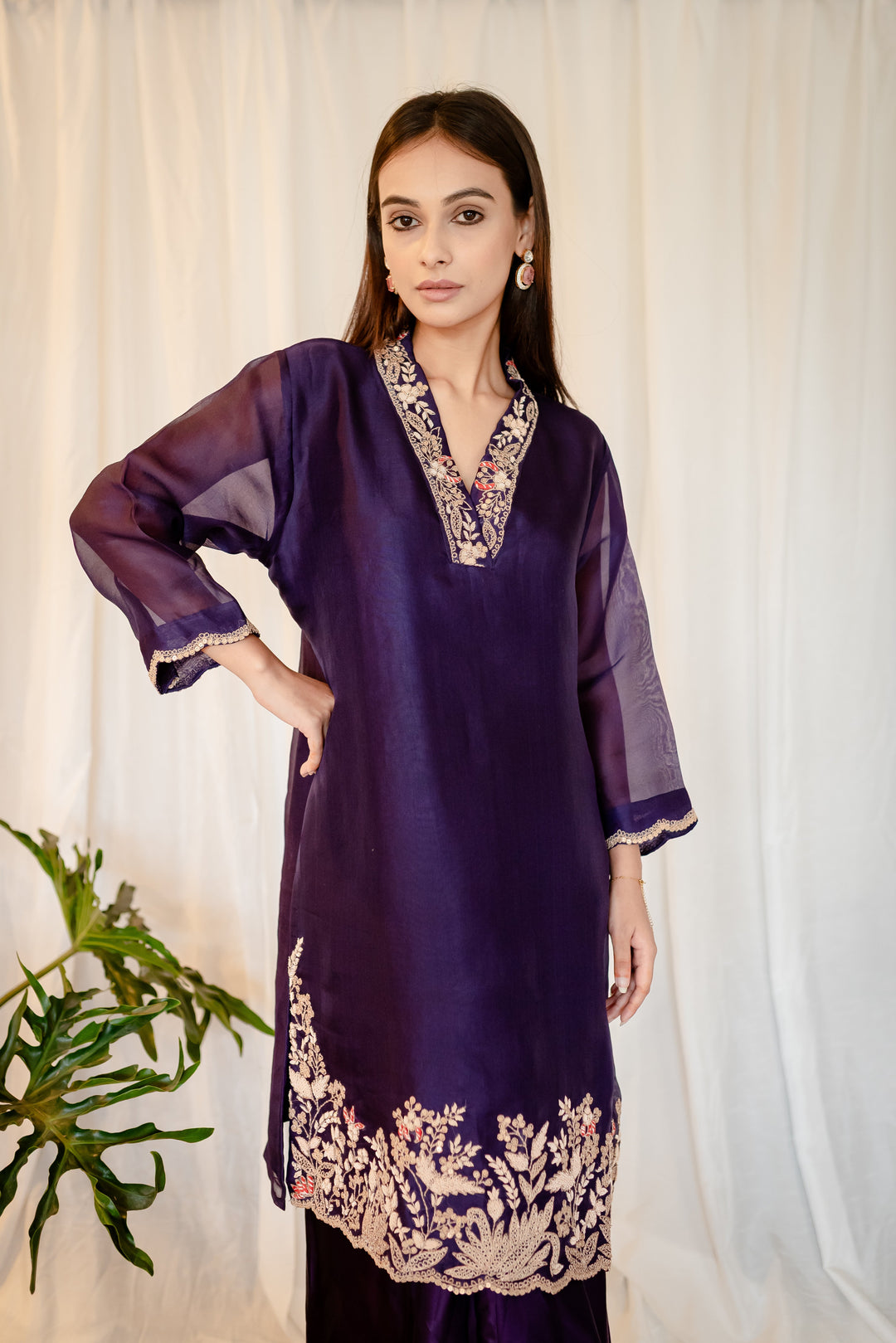 Purple-Organza-Zardozi-Work-2-Piece-Skirt-Set