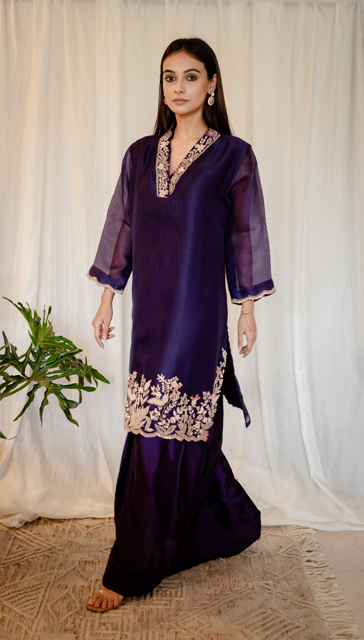 Purple-Organza-Zardozi-Work-2-Piece-Skirt-Set