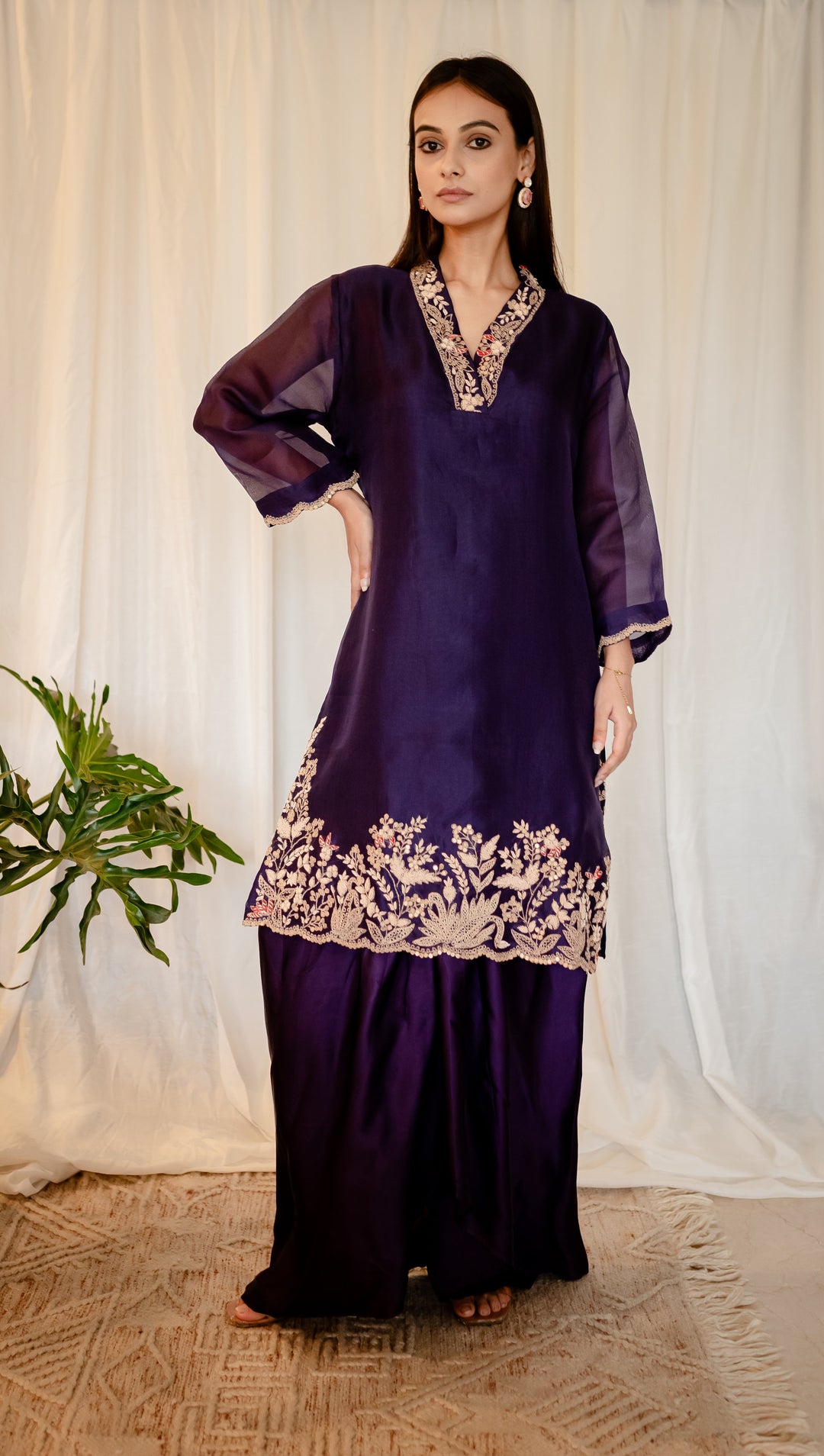 Purple-Organza-Zardozi-Work-2-Piece-Skirt-Set