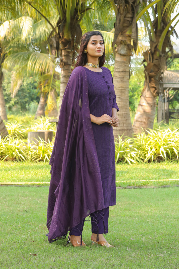 Purple-Poly-Crepe-Stripes-3-Piece-Kurta-Set
