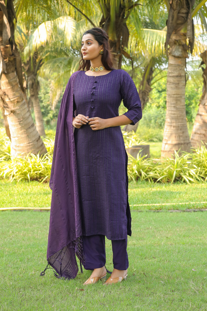 Purple-Poly-Crepe-Stripes-3-Piece-Kurta-Set