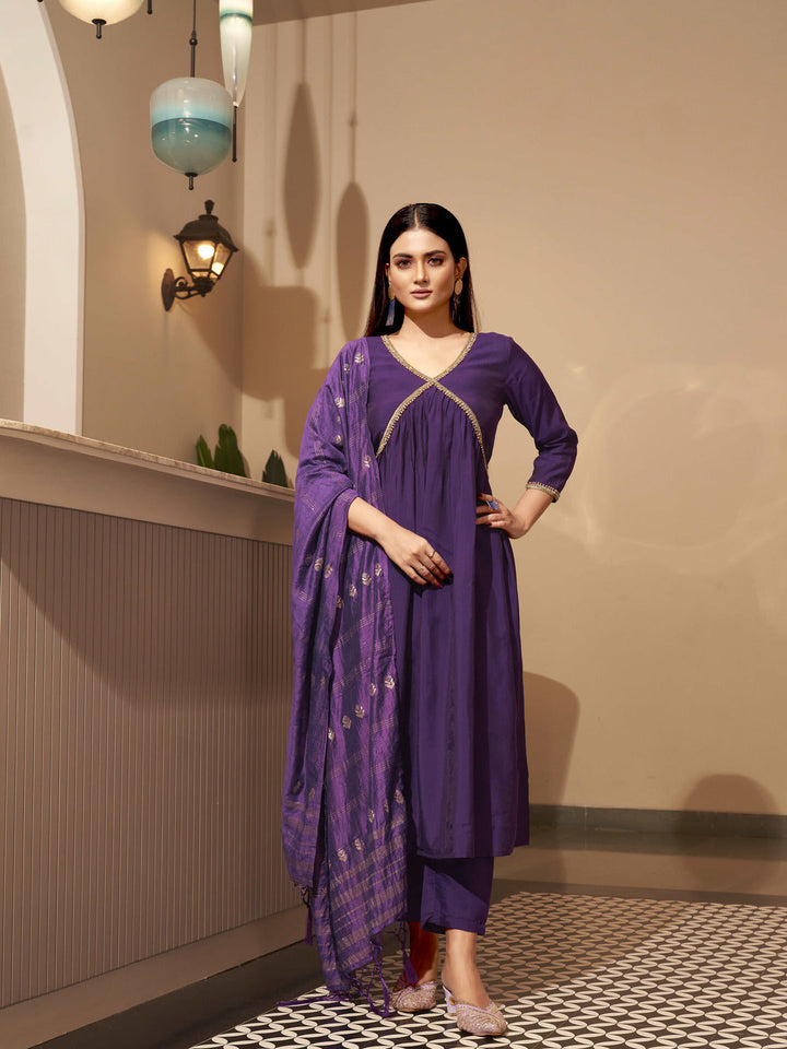Purple-Silk-Blend--Alia-Cut-Stone-Work-3-Piece-Kurta-Set
