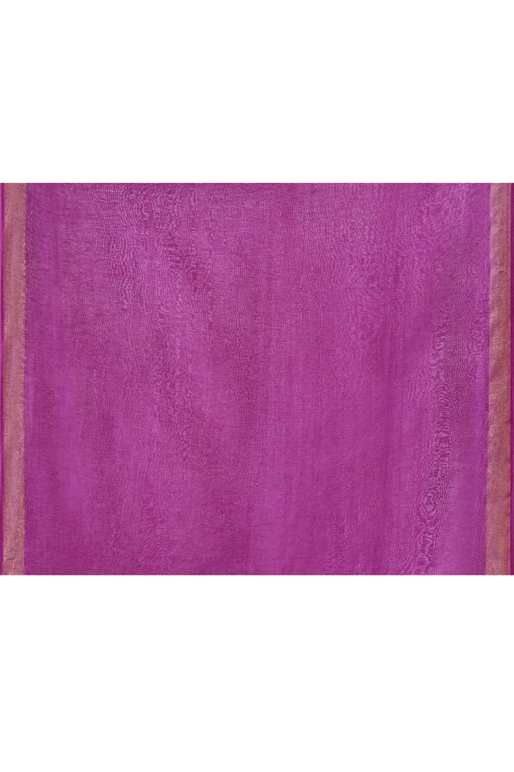 Purple-Tussar-Linen-Handloom-Saree-With-Woven-Zari-Pallu