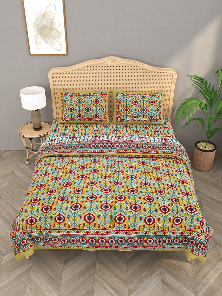 Blue-Cotton-600-Tc-Ikat-Printed-Bedding-Set