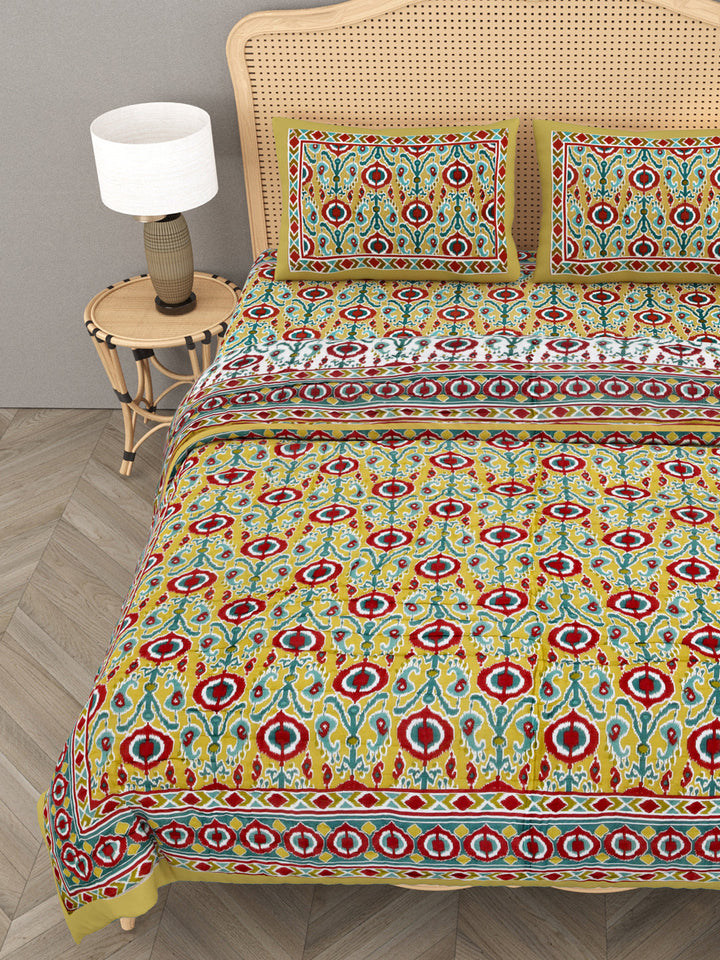 Blue-Cotton-600-Tc-Ikat-Printed-Bedding-Set