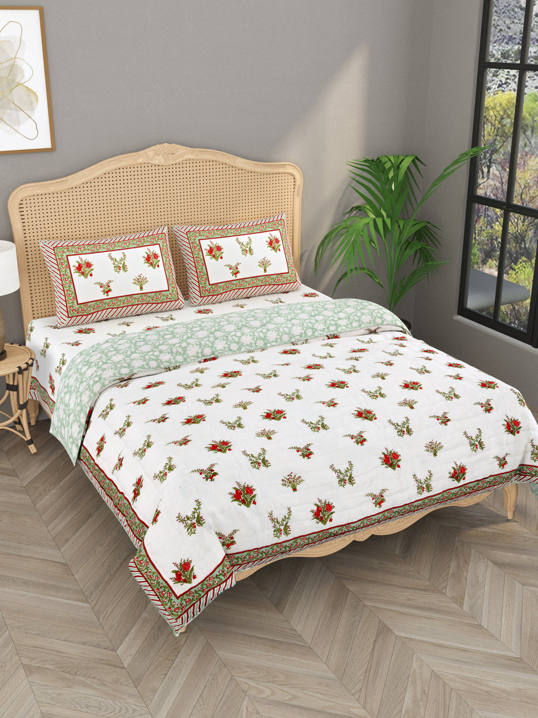 White-Cotton-600-Tc-Floral-Printed-Bedding-Set