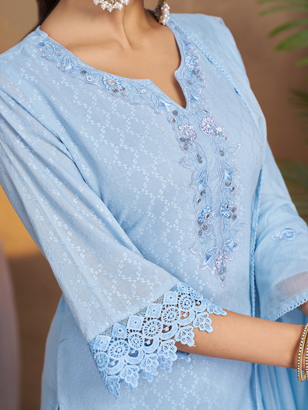 Blue-Cotton-Embroidered-3-Piece-Kurta-Set