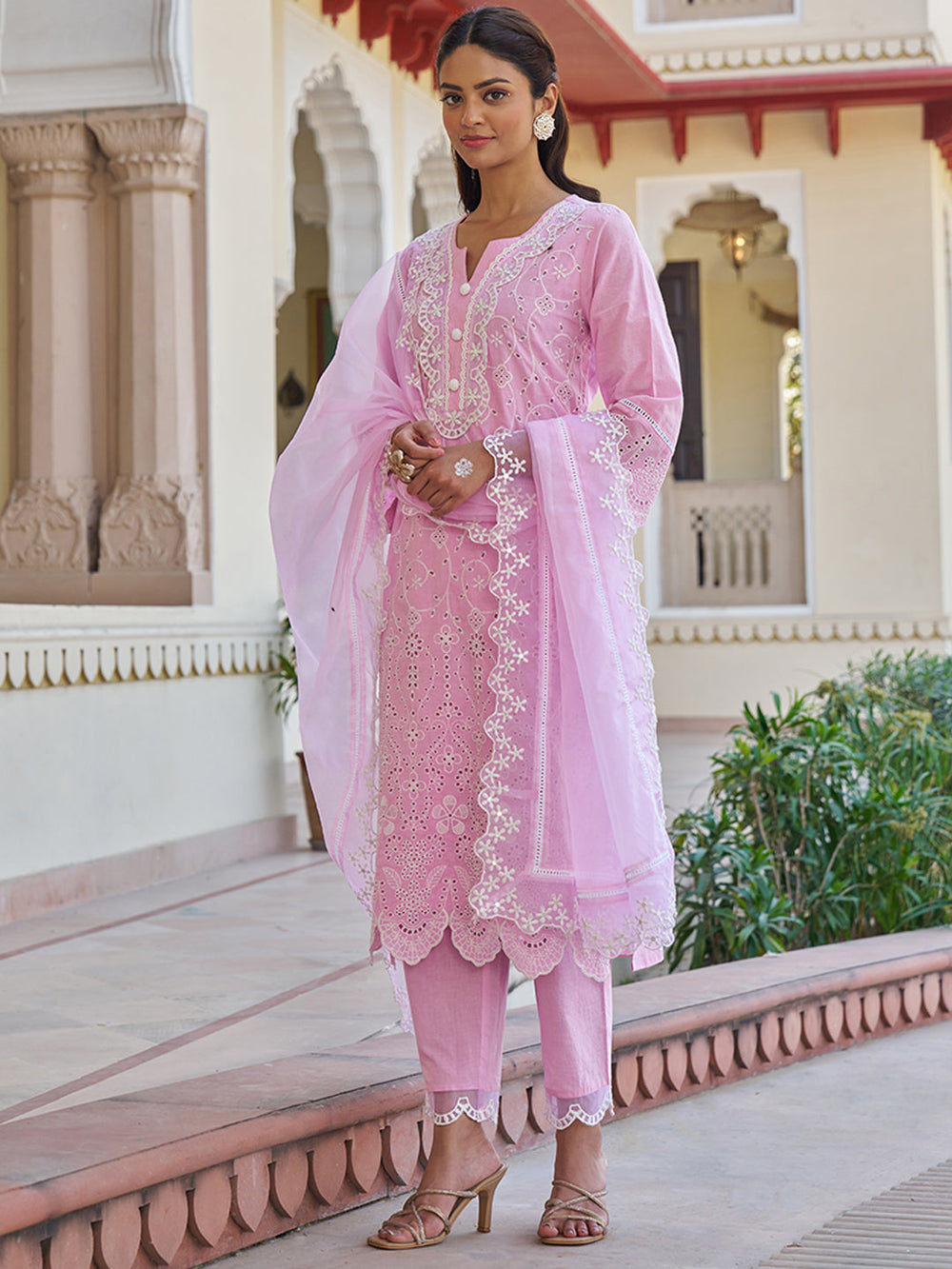 Light-Pink-Cotton-Schiffli-Embroidered-3-Piece-Kurta-Set