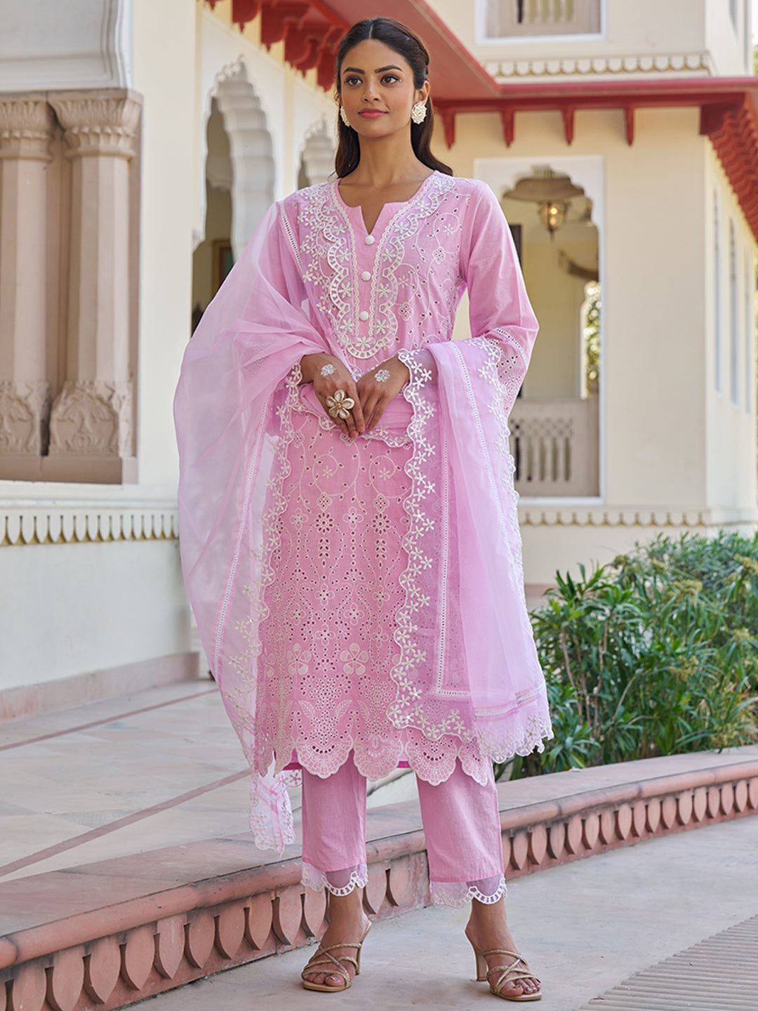 Light-Pink-Cotton-Schiffli-Embroidered-3-Piece-Kurta-Set