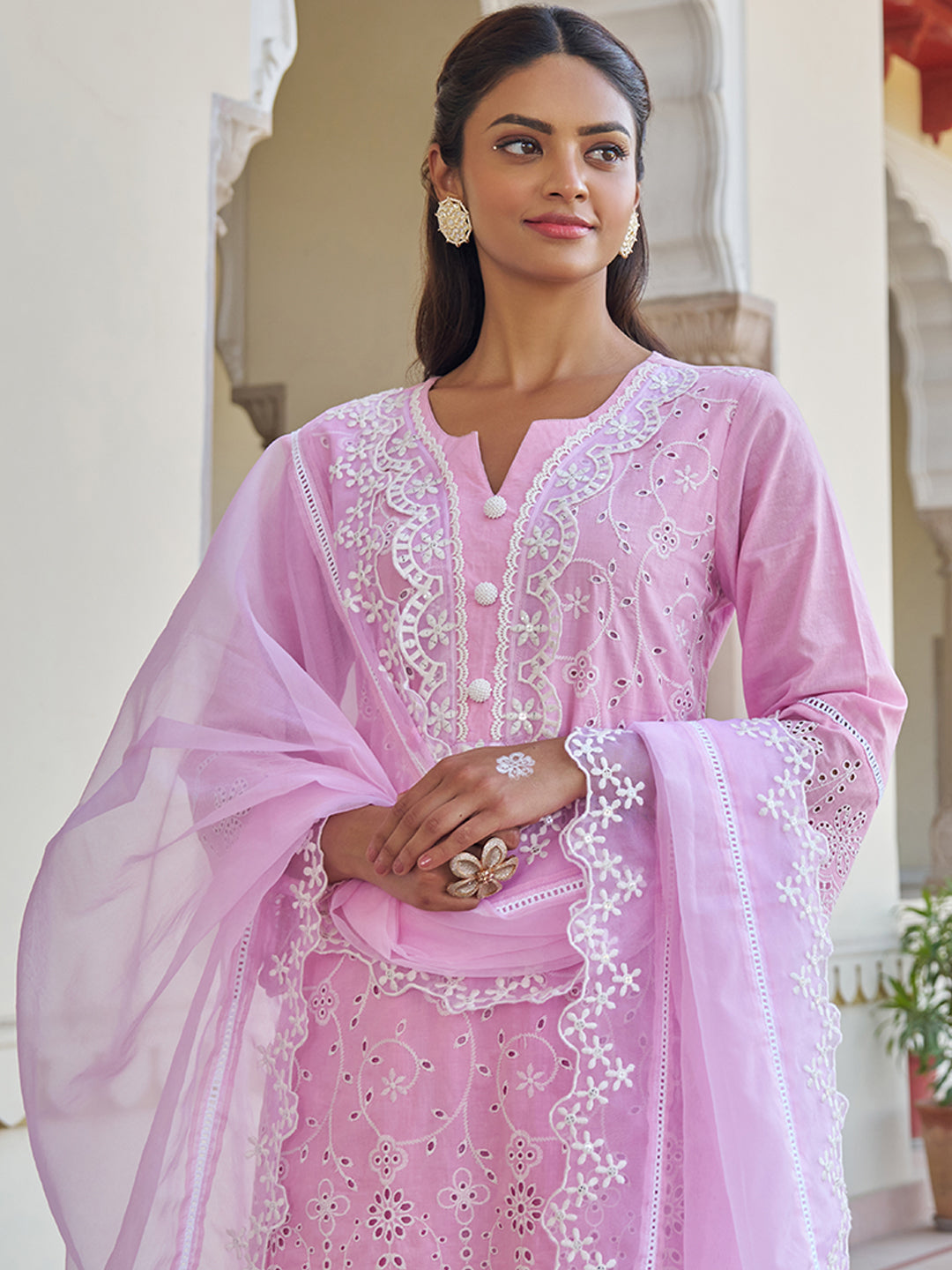 Light-Pink-Cotton-Schiffli-Embroidered-3-Piece-Kurta-Set