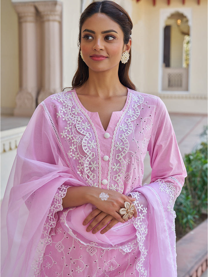 Light-Pink-Cotton-Schiffli-Embroidered-3-Piece-Kurta-Set