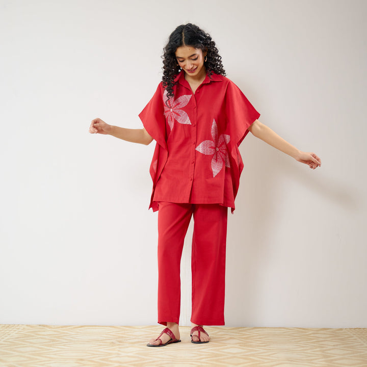 Red-Cotton-Dahlia-Statement-Embroidered-Co-Ord-Set