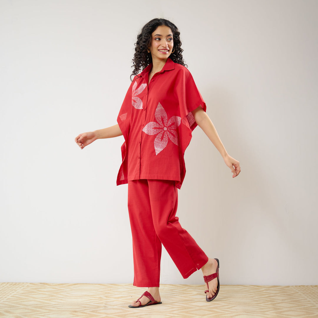 Red-Cotton-Dahlia-Statement-Embroidered-Co-Ord-Set