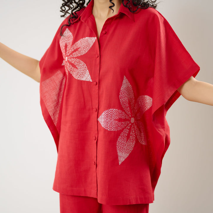 Red-Cotton-Dahlia-Statement-Embroidered-Co-Ord-Set
