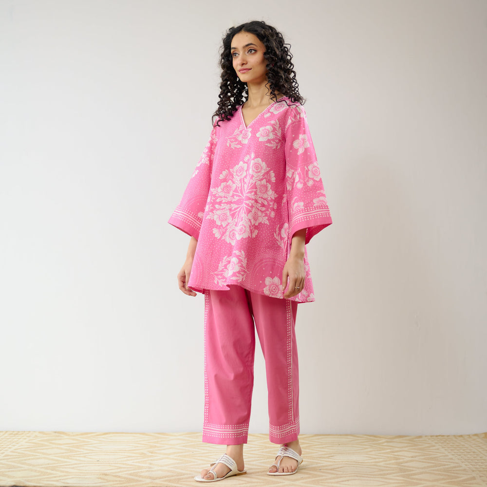 Pink-Cotton-Dewdrop-Co-Ord-Set