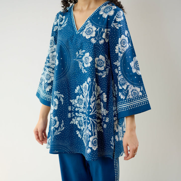 Indigo-Blue-Cotton-Dewdrop-Co-Ord-Set