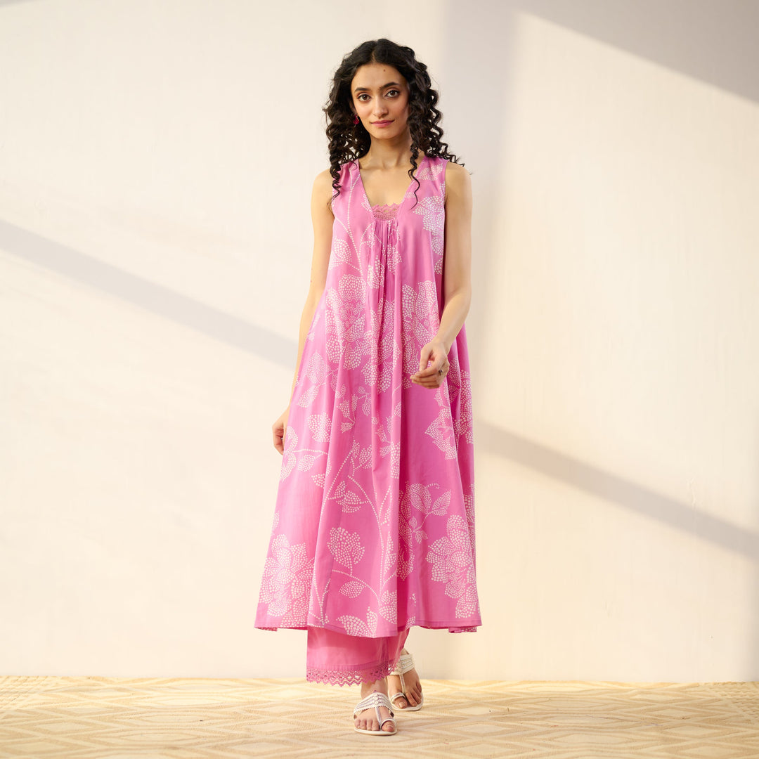 Pink-Cotton-Rosewood-2-Piece-Kurta-Set