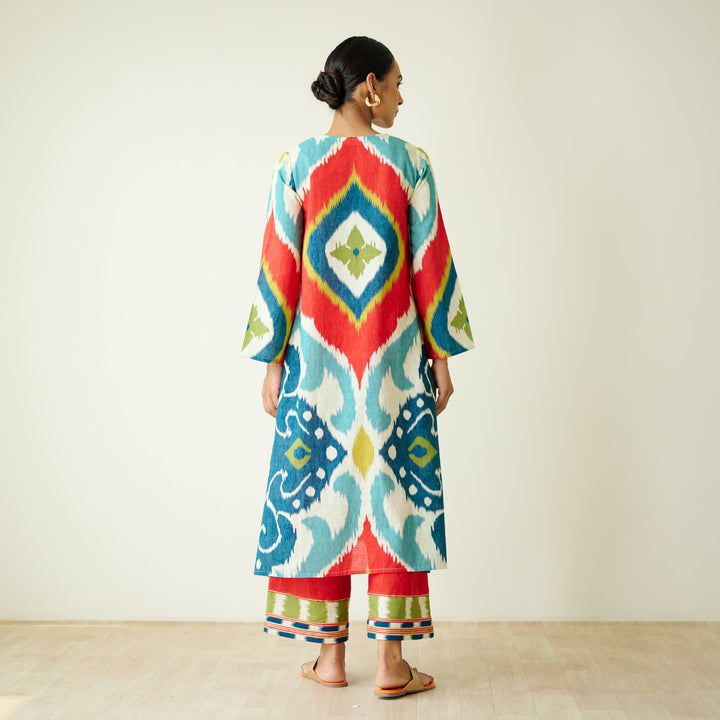 Multicolour-Cotton-Gota-Detailing-2-Piece-Kurta-Set