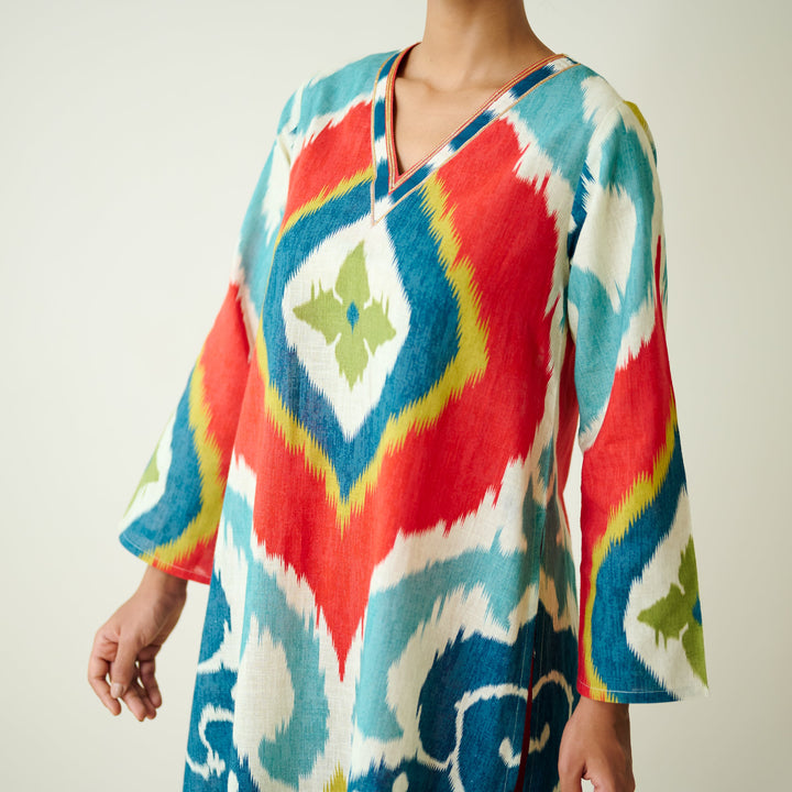 Multicolour-Cotton-Gota-Detailing-2-Piece-Kurta-Set