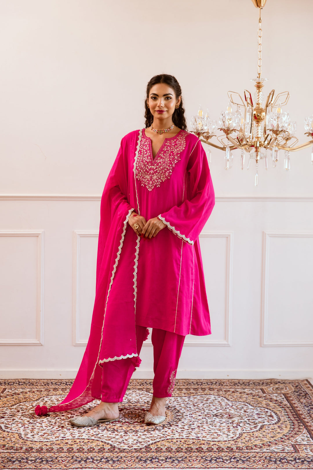 Rani-Pink-Mulmul-Anti-Fit-Anarkali-Set