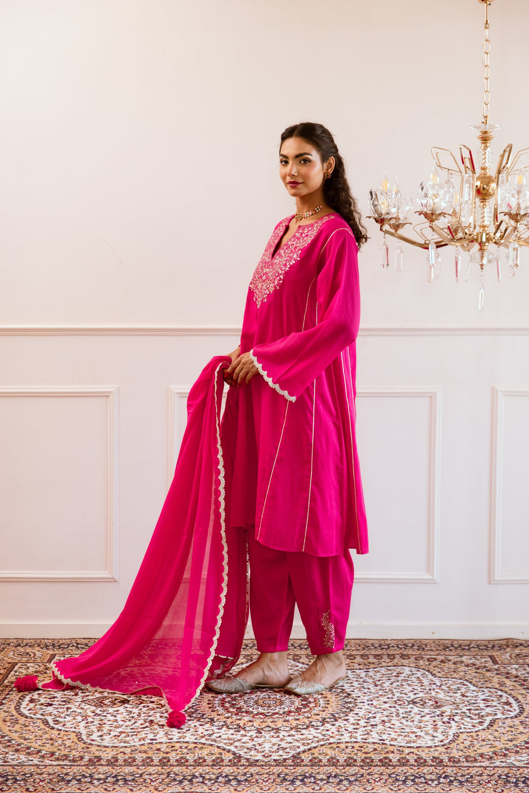 Rani-Pink-Mulmul-Anti-Fit-Anarkali-Set