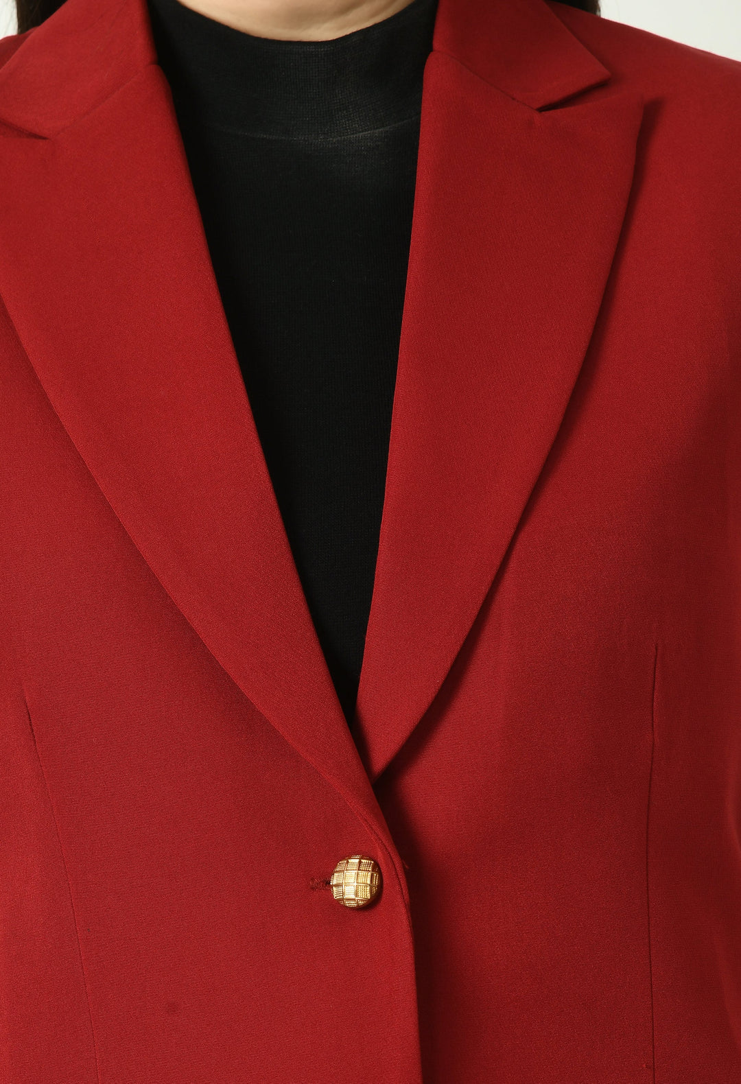 Red-Aspiration-Sleeveless-Blazer-With-Bootcut-Trouser