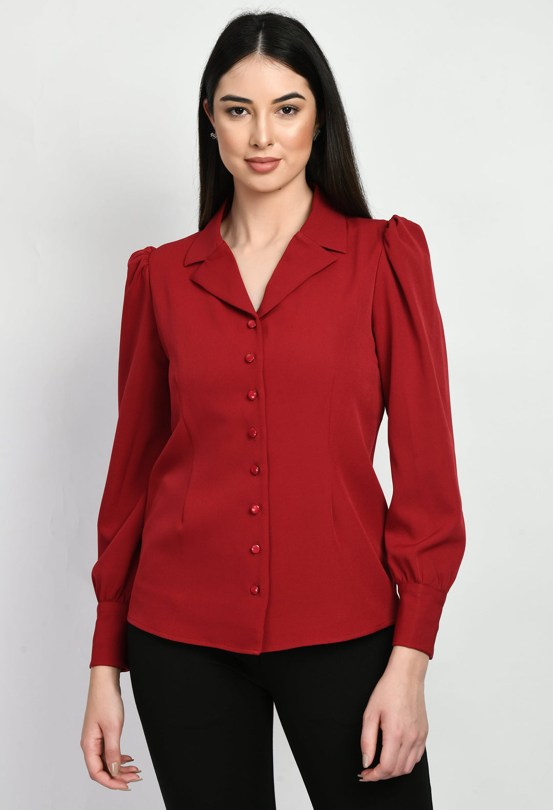 Red-Cotton-Blend-Agility-Blazer-Shirt