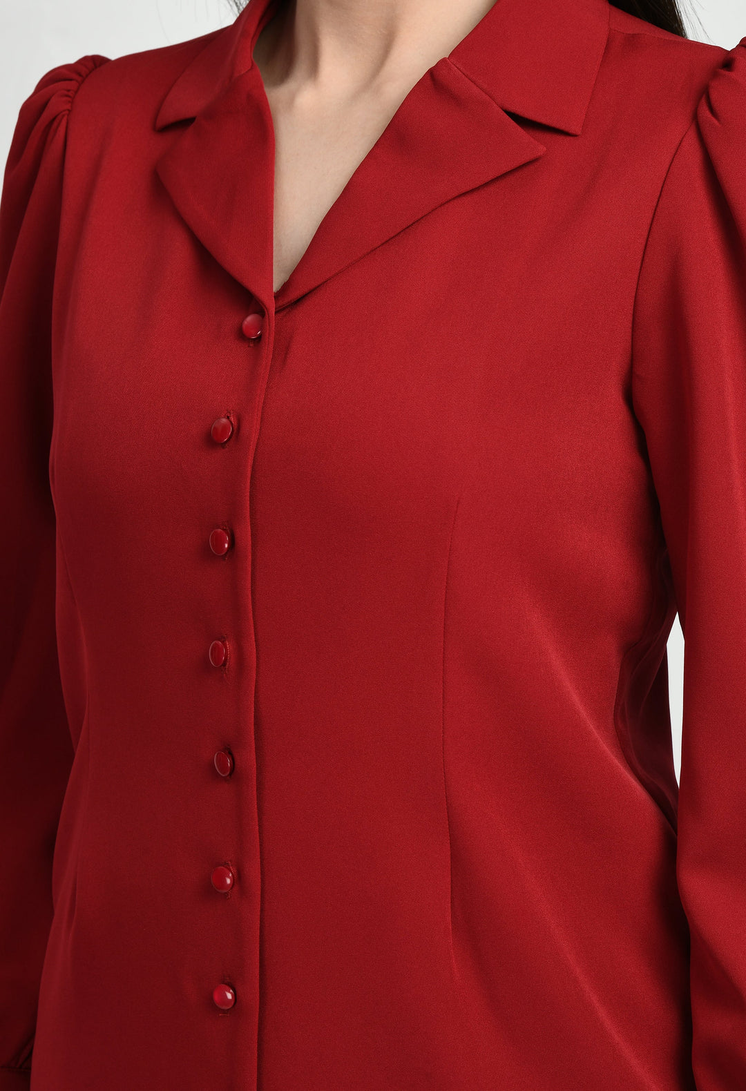 Red-Cotton-Blend-Agility-Blazer-Shirt