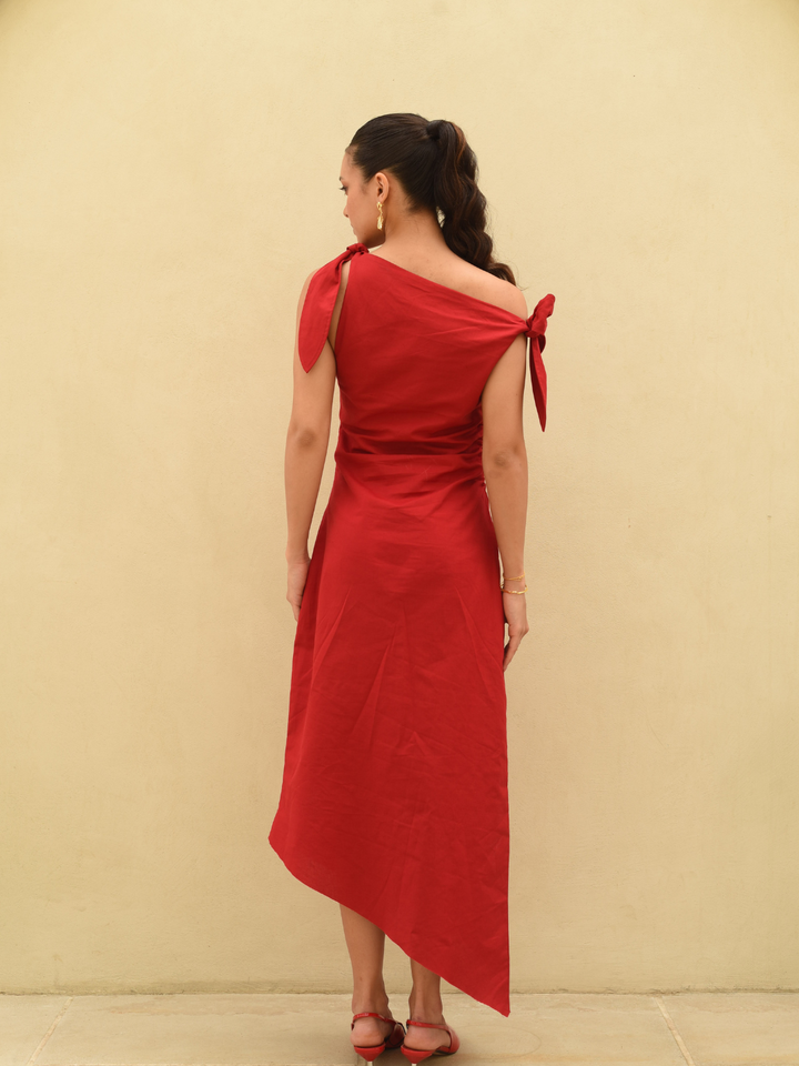 Red-Linen-Striking-Cherry-Tango-Linen-Dress