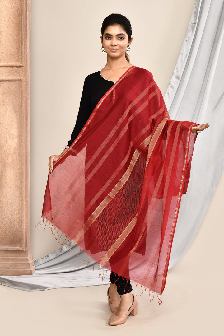 Red-Maheshwari-Dupatta