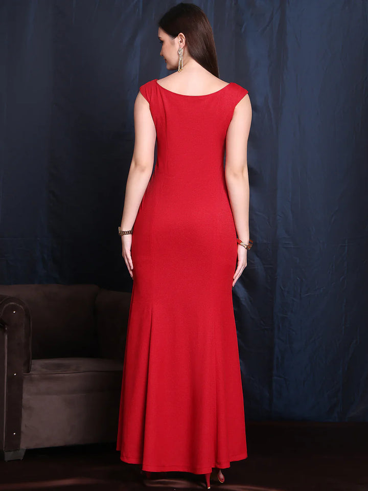 Red-Spandex-Midnight-Majesty-Off-Shoulder-Classic-Gown