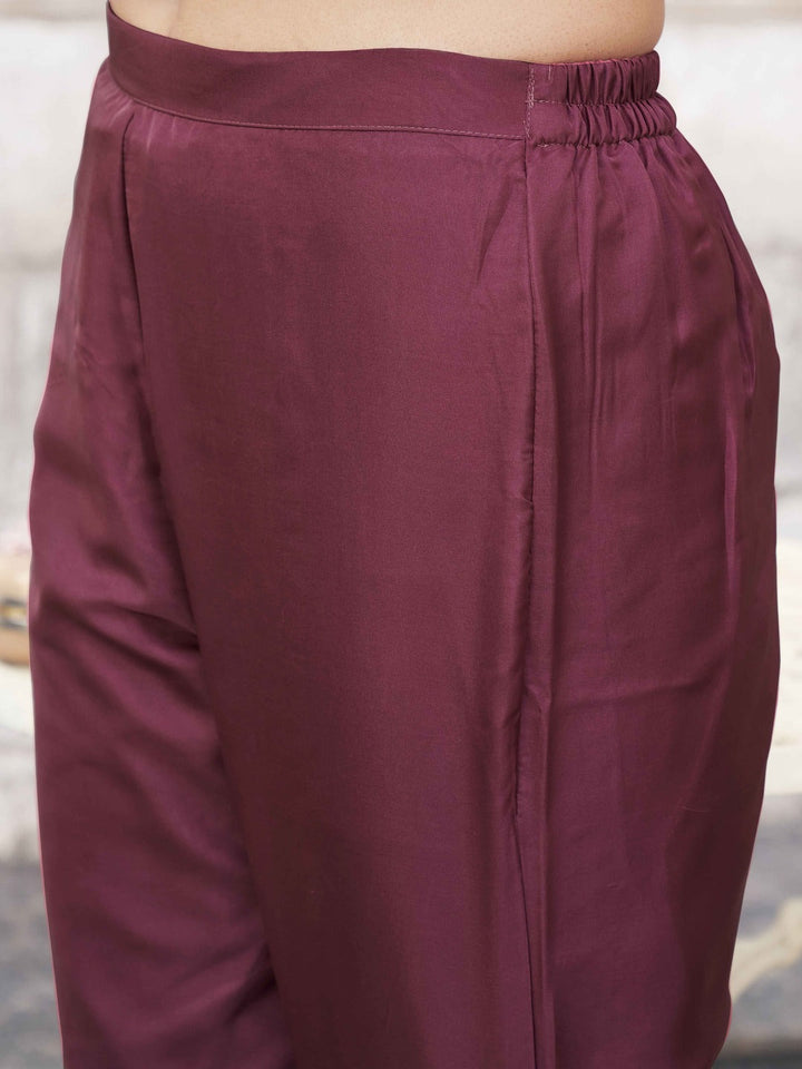 Rose-Dark-Pink-Organza-Embroidered-A-Line-3-Piece-Kurta-Set