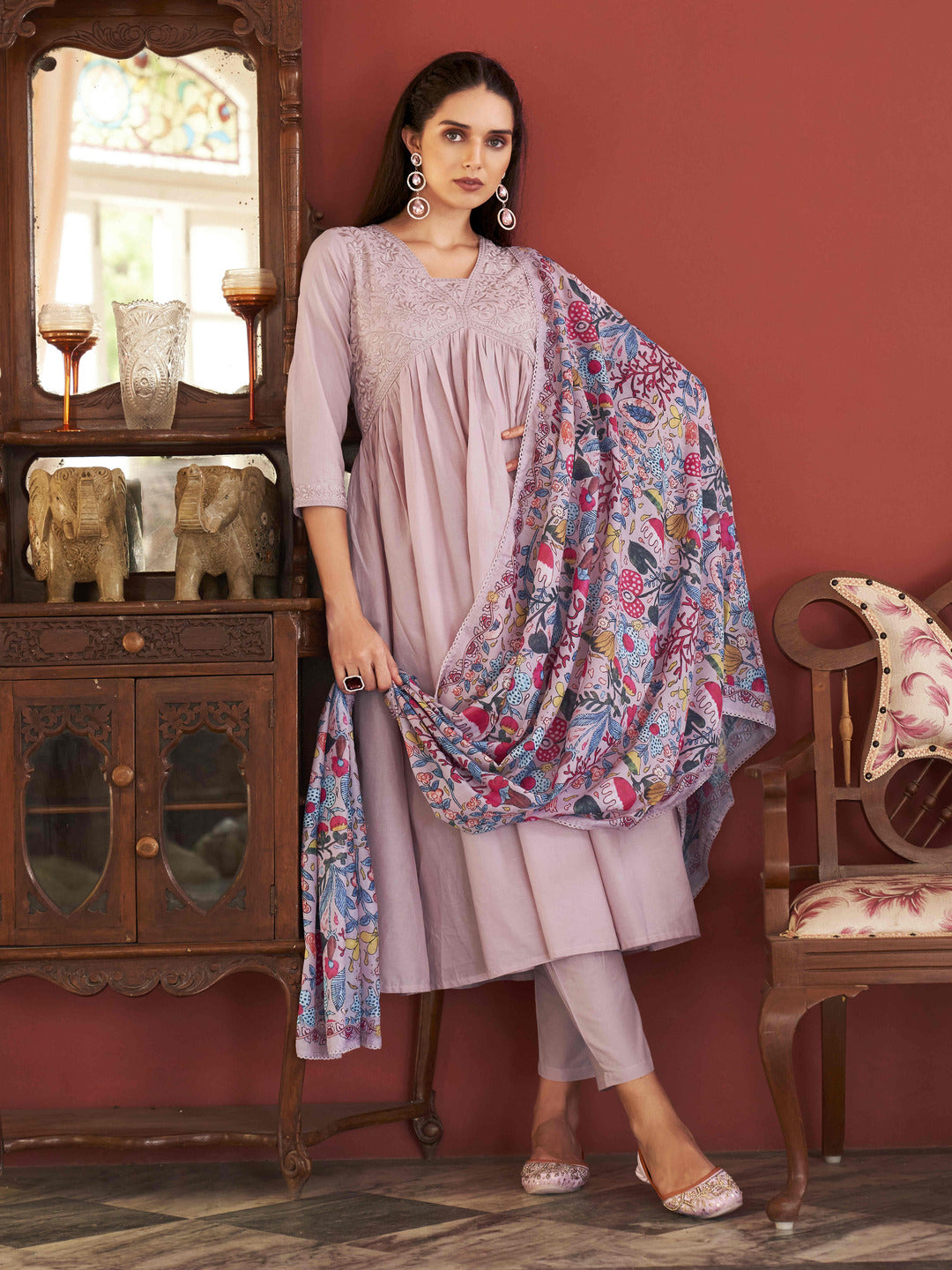 Rose-Pink-Cotton-Embroidered-Alia-Cut-Flared-Kurta-Set