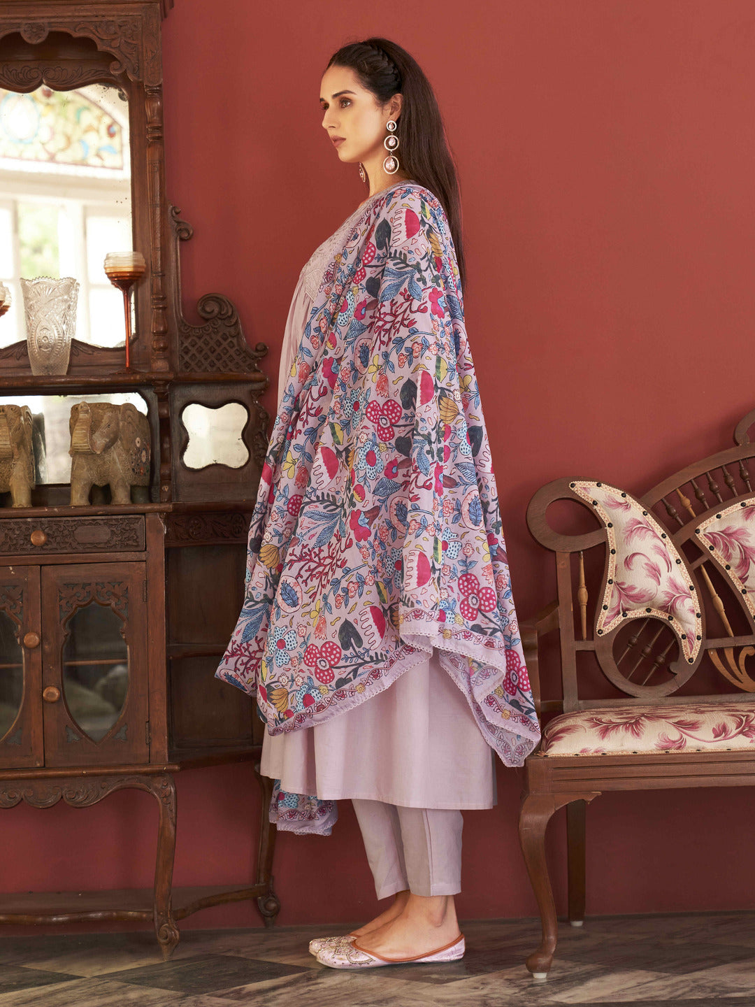 Rose-Pink-Cotton-Embroidered-Alia-Cut-Flared-Kurta-Set