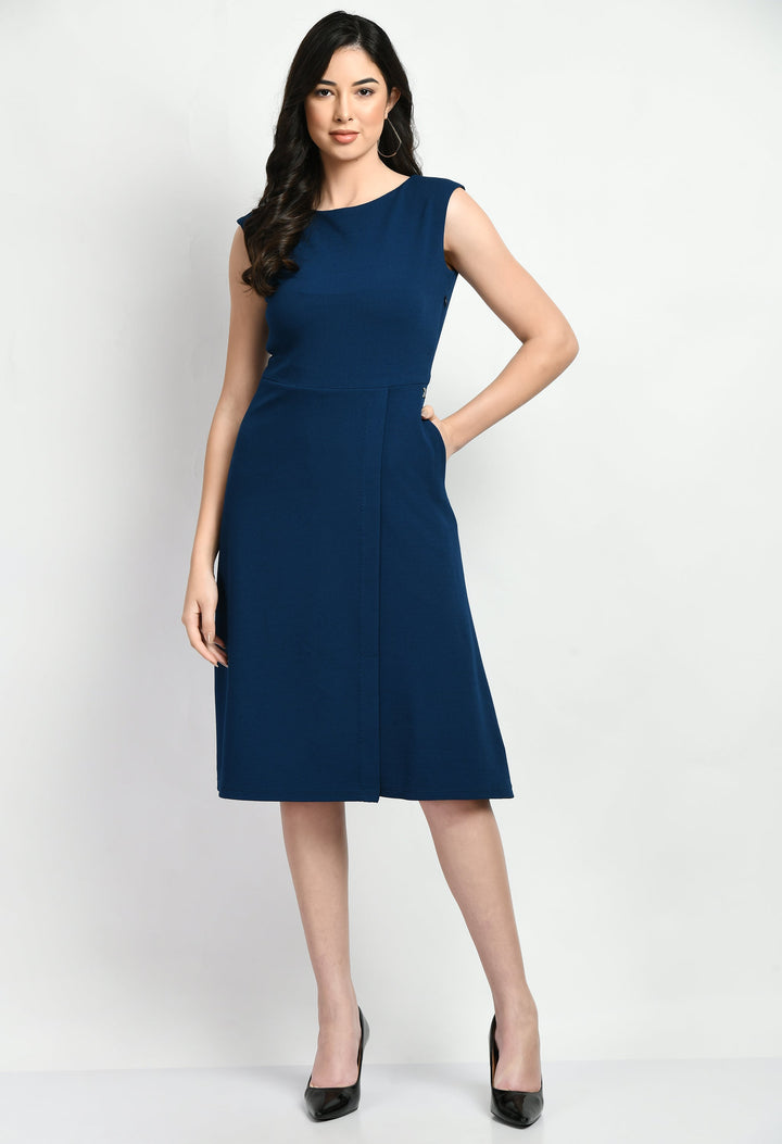 Royal-Blue-Cotton-Blend-Pride-A-Line-Wrap-Dress