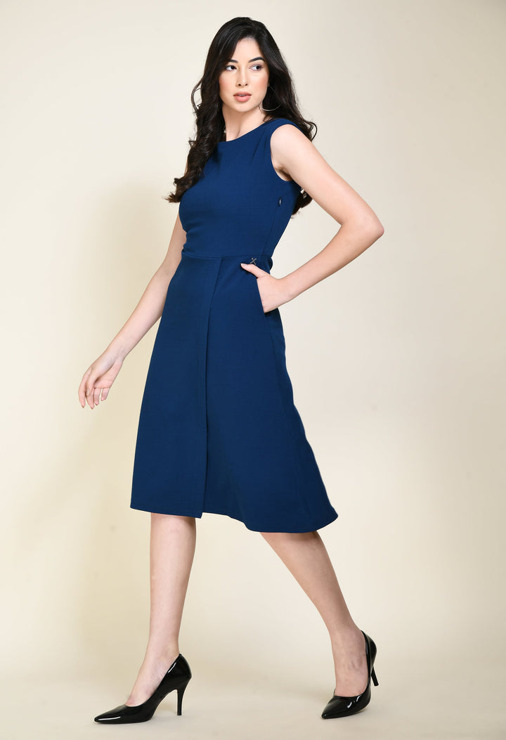 Royal-Blue-Cotton-Blend-Pride-A-Line-Wrap-Dress