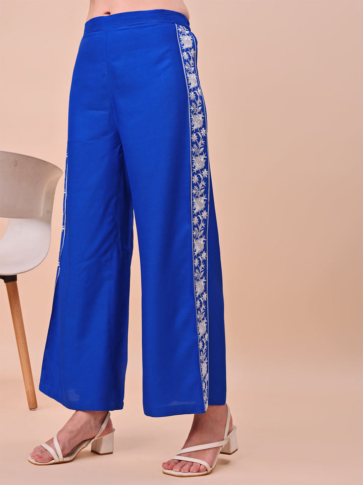 Royal-Blue-Viscose-Rayon-Embroidery-2-Piece-Kurta-Set